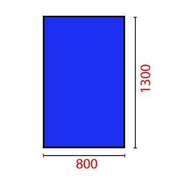 Rectangular PRONTO-TOP - 130x80cm - Light Blue Fabric + Polyester Felt without Net (Made in Italy)
