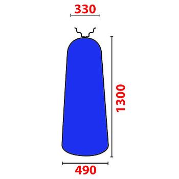 CUFFIA OVALE BLU 2 PUNTE 130X49X33 CM - PONY VAPORETTA - MADE IN ITALY
