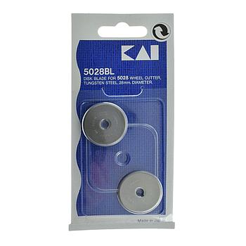 LAME DI RICAMBIO ROLLCUTTER 28 mm STRAIGHT - 2 pz KAI # N5028-BL