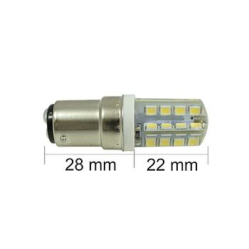 Bayonet Bulb 32 LED 6500K - BA15 - Silicone Gel - Household Machines