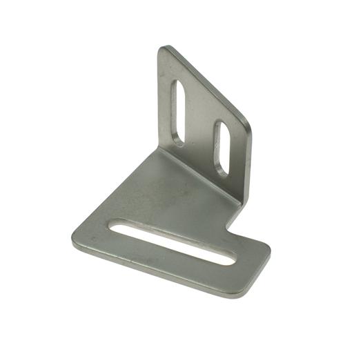 F34000A | Soporte para Guía de Dobladillo Doble – Ángulo de 115° para Máquinas de Transporte Triple (Made in Italy)