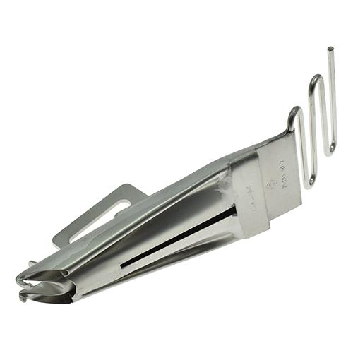 25183 (F34002) | Double Fold Binder – 115° Angle for Walking Foot Machines (Made in Italy)
