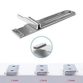 Adjustable Hemming Guide with 3 Interchangeable Plates – Universal Coverstitch, Flatlock Sewing Machine Attachment