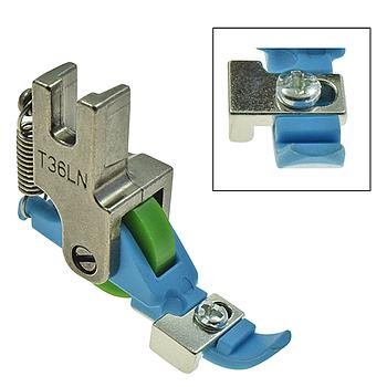 Roller Presser Foot for Invisible Zippers with Adjustable Guide # T36LN