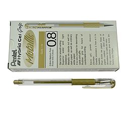 Gold Gel Roller Pen Ø 0,8 mm (12 Pcs) (PENTEL)