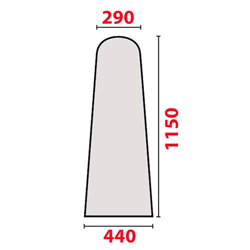 Polyester Flannel Ironing Board Cover 115x44x29 cm - Thickness 9mm