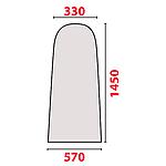 Polyester Flannel Ironing Board Cover 145x57x33 cm - Thickness 9mm