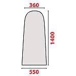 Polyester Flannel Ironing Board Cover 140x55x36 cm - Thickness 9mm