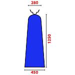 PRONTO TOP OVALE AZZURRO (IMBOTTITURA 600 GR) SENZA RETE - 125X45X28 CM.