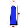 CUFFIA OVALE AZZURRA 117X47X34 CM - COMELUX - MADE IN ITALY