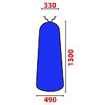 CUFFIA OVALE BLU 2 PUNTE 130X49X33 CM - PONY VAPORETTA - MADE IN ITALY