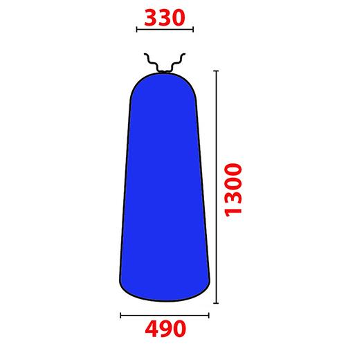 CUFFIA OVALE BLU 2 PUNTE 130X49X33 CM - PONY VAPORETTA - MADE IN ITALY