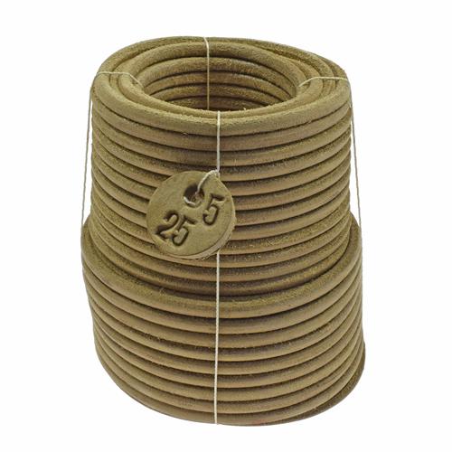 Courroie en Cuir Ø 5mm - Couleur Naturelle - pour Machine à Coudre (Rouleau 25m) - Made in Italy