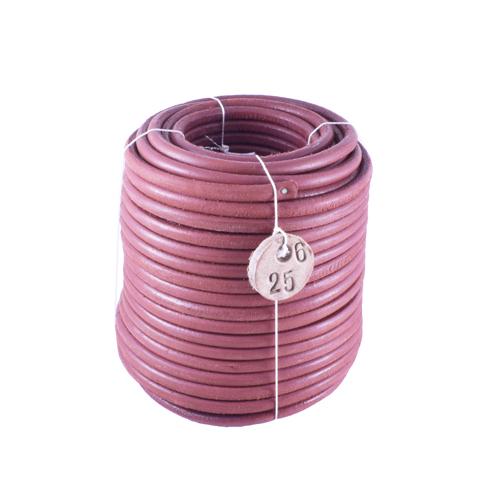 Courroie en Cuir Ø 6mm pour Machine à Coudre (Rouleau 25m) - Made in Italy