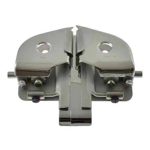 F815 10L | Ourleur Double Réglable, Ourlet Inférieur avec Insertion de Fermeture Éclair pour Machines Plates à 2 Aiguilles (Made in Italy)