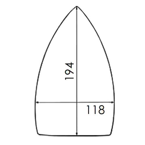 Reinforced PTFE Soleplate for Iron STIROVAP 171, VERONESI (Small)