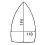 Reinforced PTFE Soleplate for Iron STIROVAP 171, VERONESI (Small)