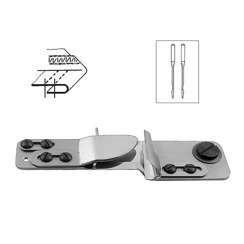25048 (F65) | Adjustable Swing-Out Downturn Hemmer (Knit Fabric) for 2-Needle Machines (Made in Italy)