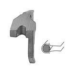 Outer Presser Foot 12mm Grooved for Stitching on the Cord for Upholstery PFAFF 1245 # 1245TP/12 (Made in Italy)