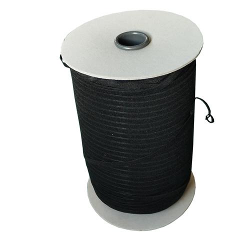 Elastic Tape 6,5 mm Black on Cone (500m approx) - Latex Free OEKO-TEX certified - Made in Italy