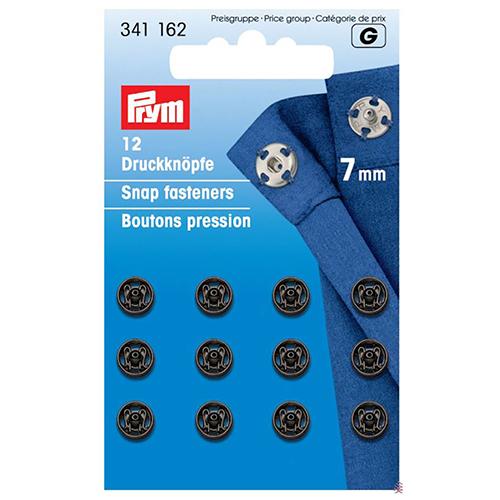 Botones de Presión en Latón para Coser Ø 7mm con Orificio de Fijación (12 pzs) PRYM # 341162