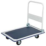 Carrinho Plataforma com Alça Dobrável – 48 x 74 x 9 cm (H), Capacidade 150 kg, Superfície Antiderrapante, 4 Rodas (2 Giratórias)