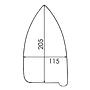Suela de PTFE Reforzada para Plancha VEIT 2128, MACPI 028