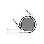 Inner Foot 5mm Grooved for Hemming with Cord Insertion ADLER 8967 # A8967D (Made in Italy)